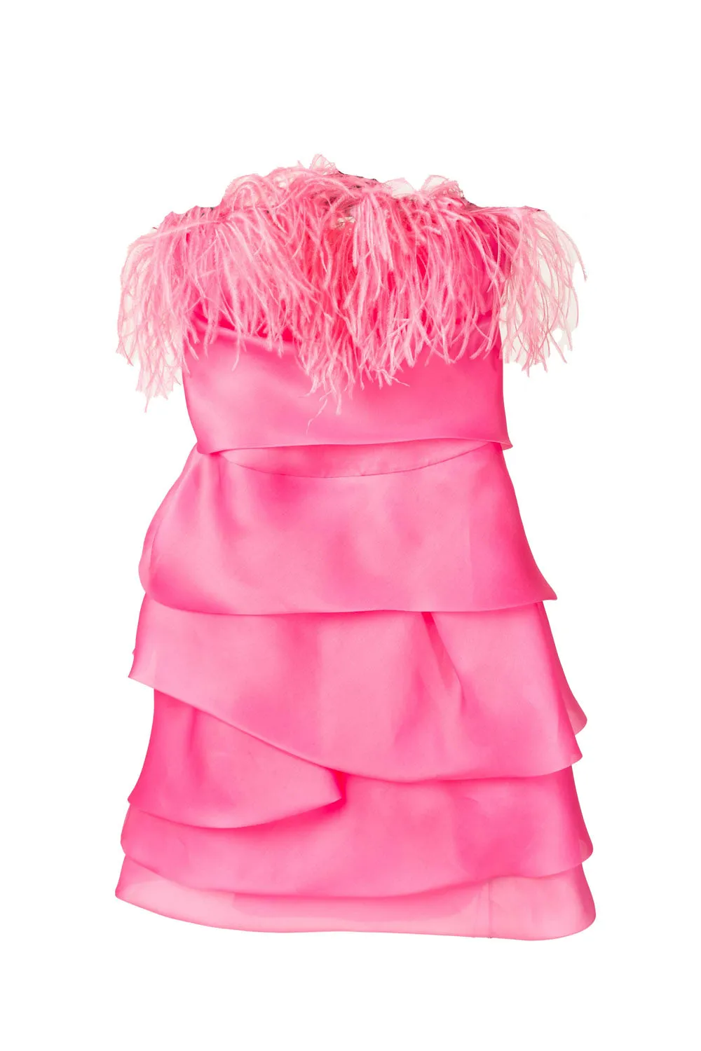 Ermanno Scervino Strapless Tiered Mini Dress