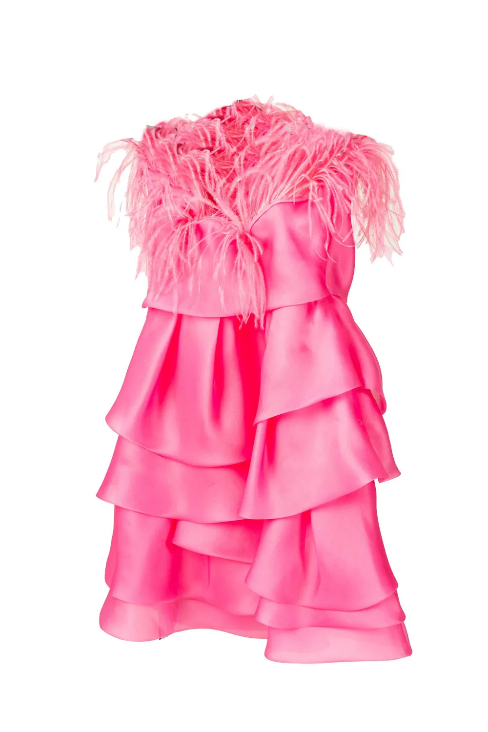 Ermanno Scervino Strapless Tiered Mini Dress