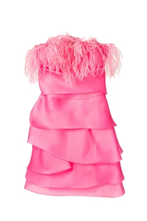 Ermanno Scervino Strapless Tiered Mini Dress