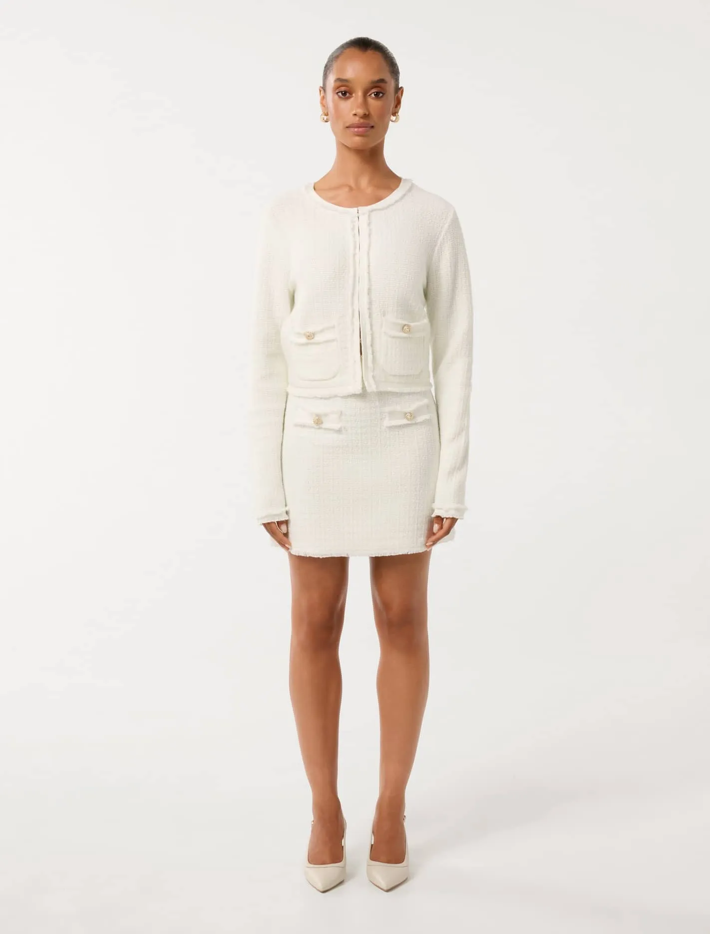 Faith Petite Textured Cardigan