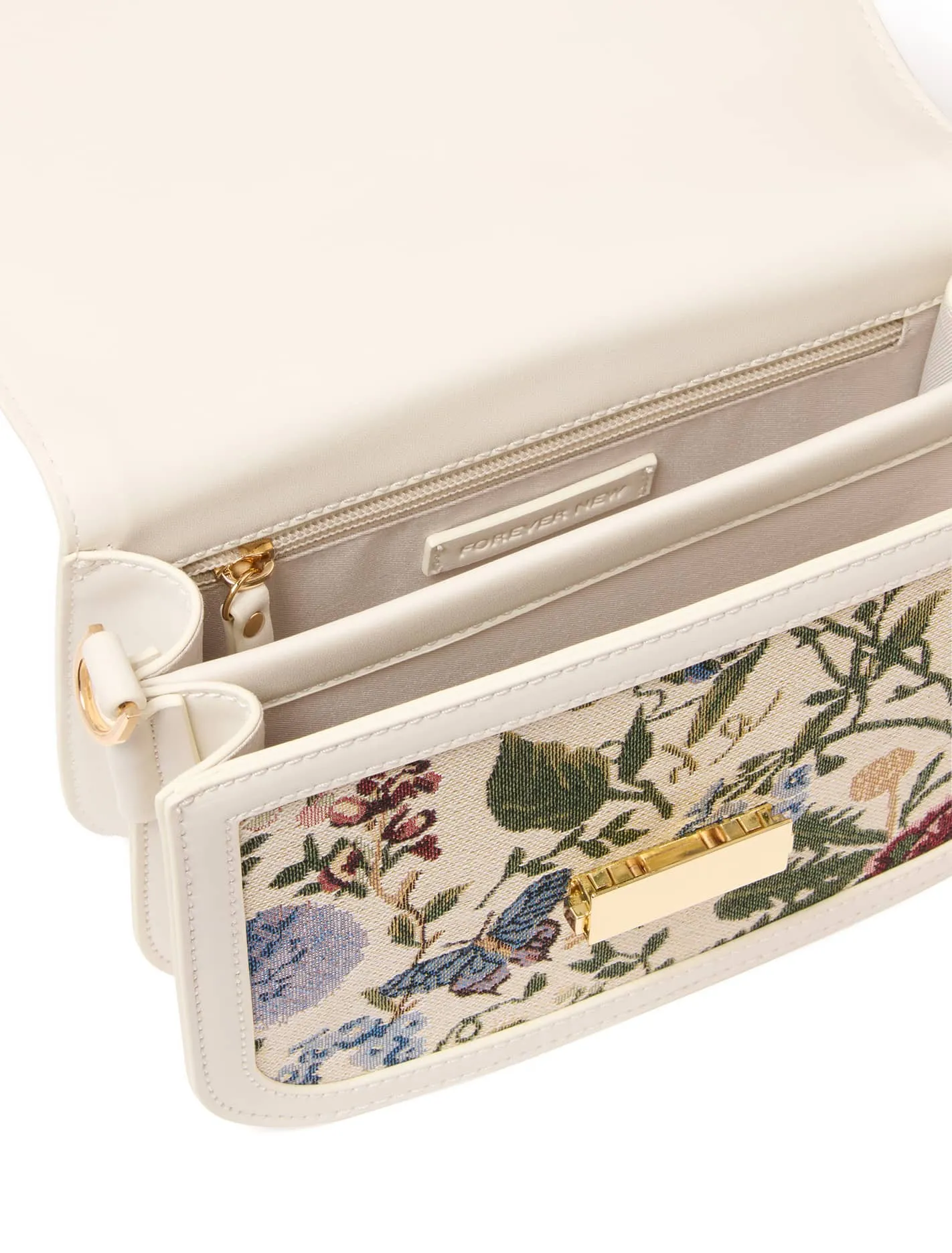 Fiona Floral Lock Shoulder Bag