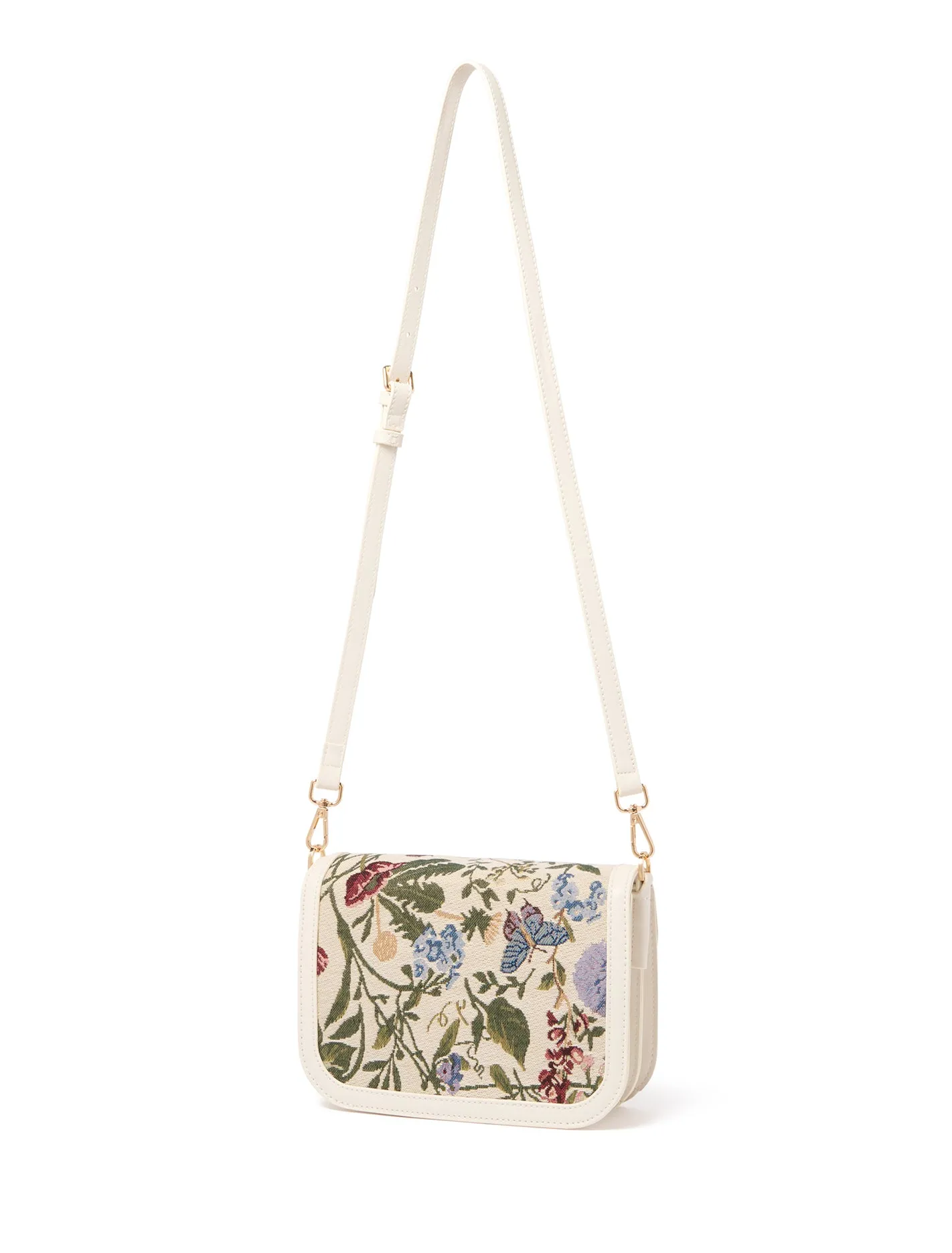 Fiona Floral Lock Shoulder Bag