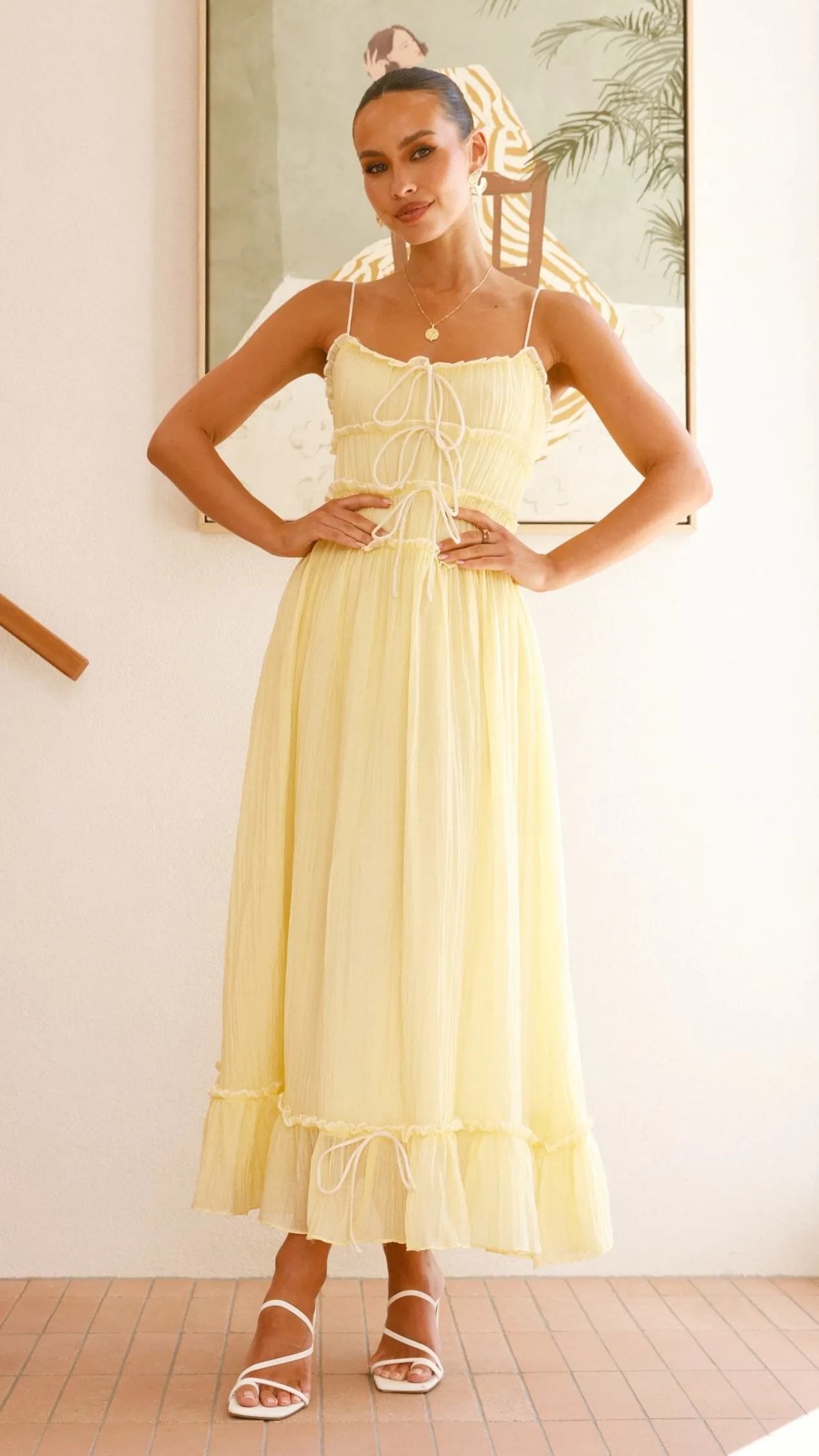 Halo Maxi Dress - Lemon