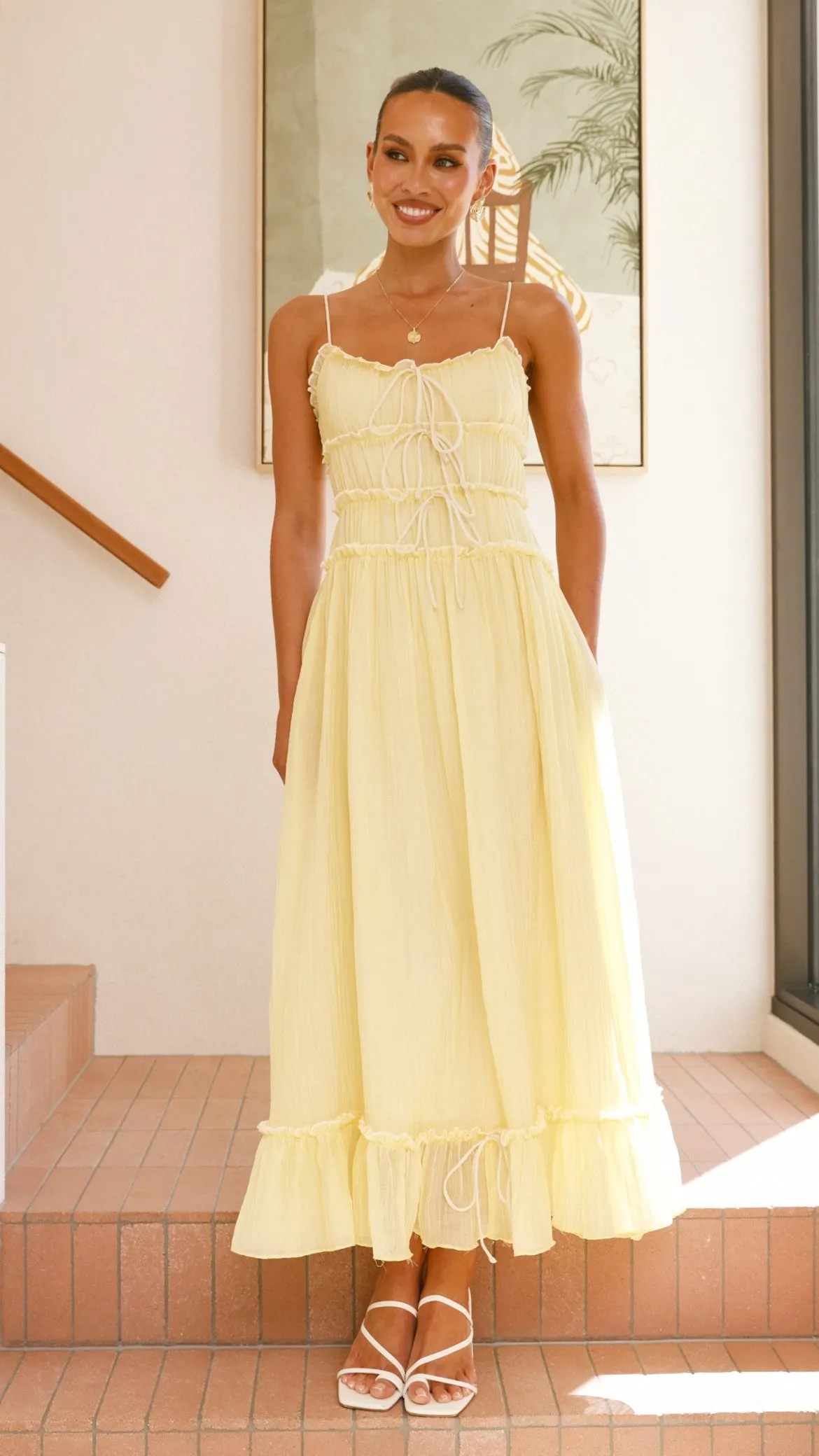 Halo Maxi Dress - Lemon