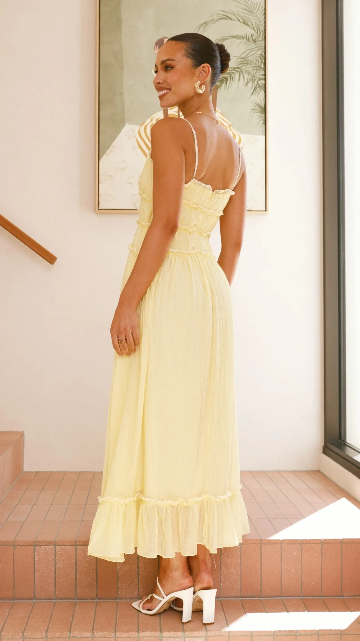 Halo Maxi Dress - Lemon
