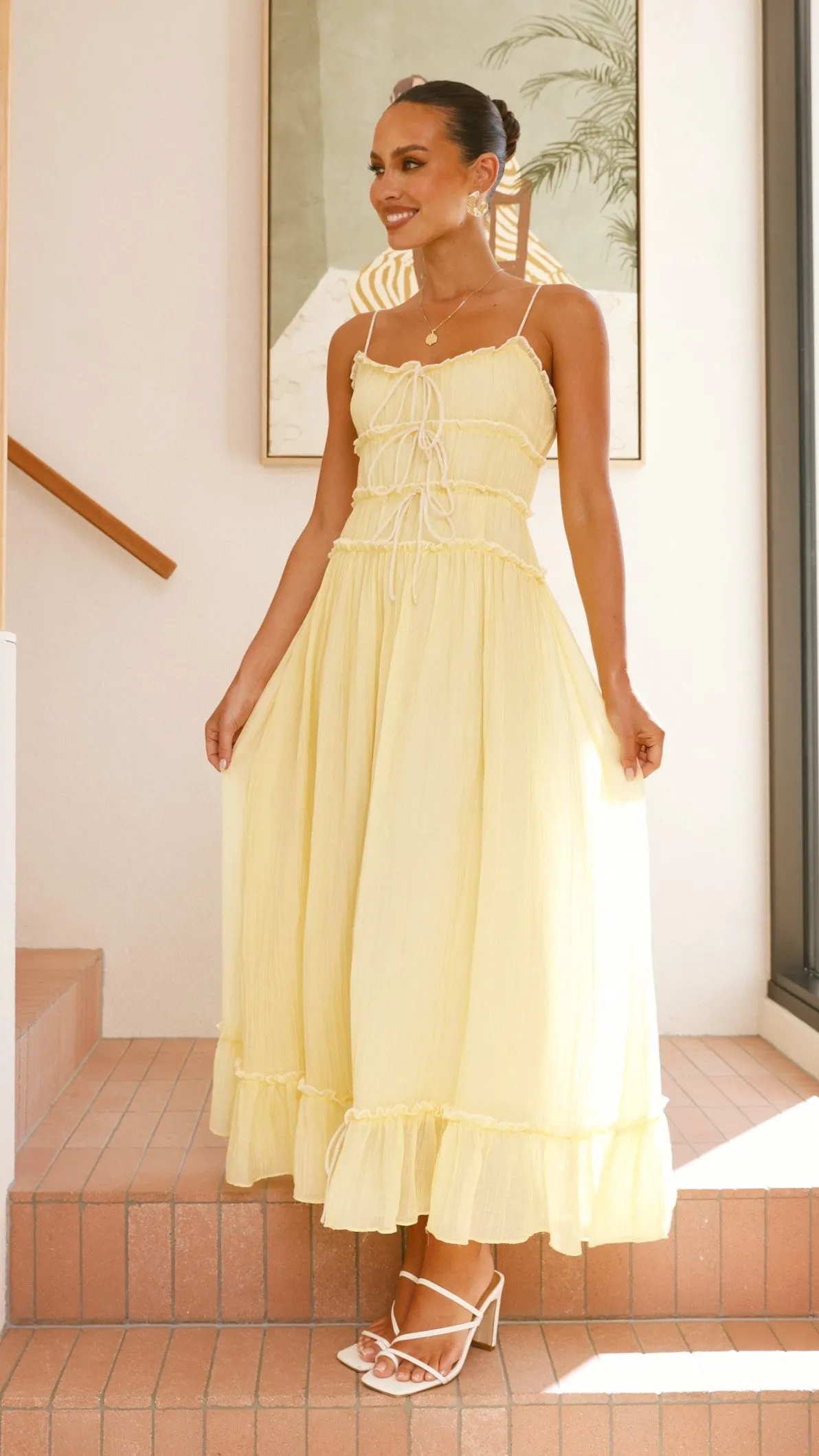 Halo Maxi Dress - Lemon