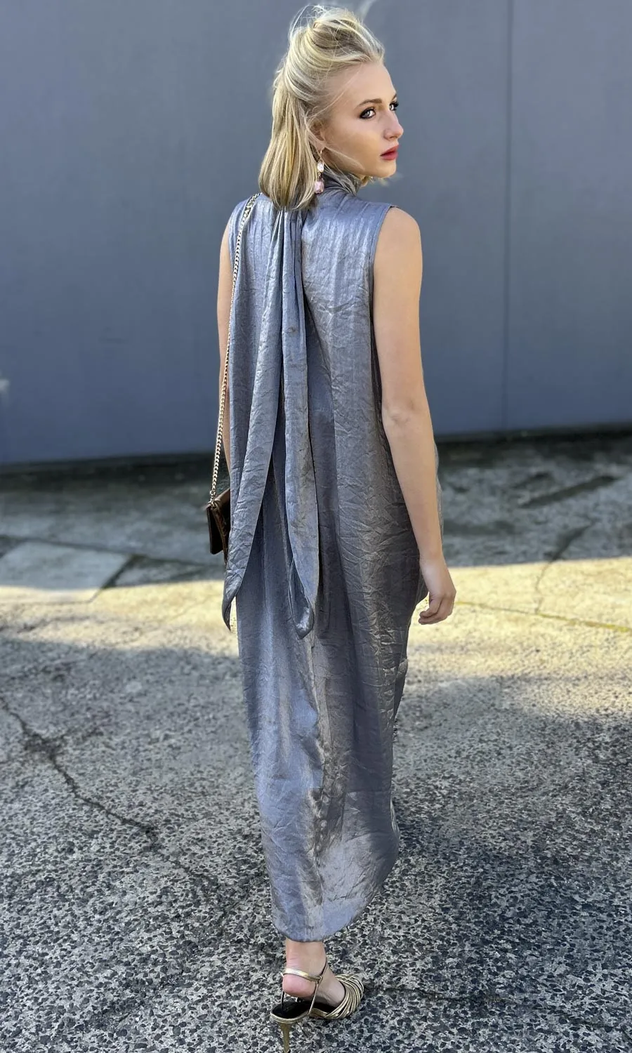 hoss Claudette Maxi Dress -Gunmetal