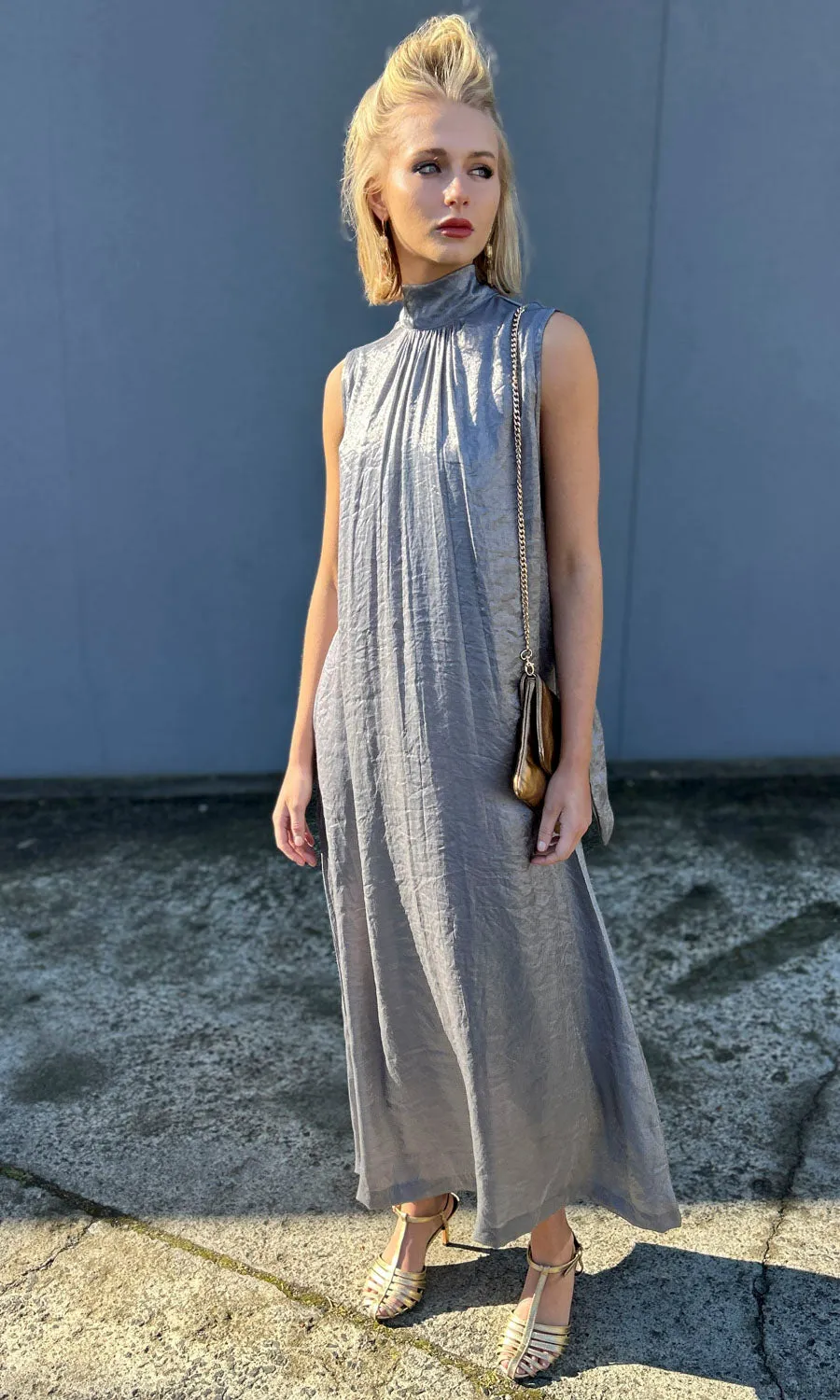 hoss Claudette Maxi Dress -Gunmetal