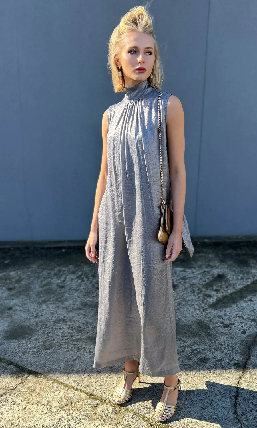 hoss Claudette Maxi Dress -Gunmetal