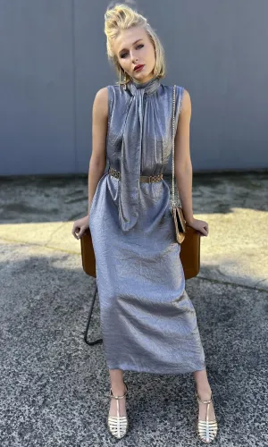 hoss Claudette Maxi Dress -Gunmetal