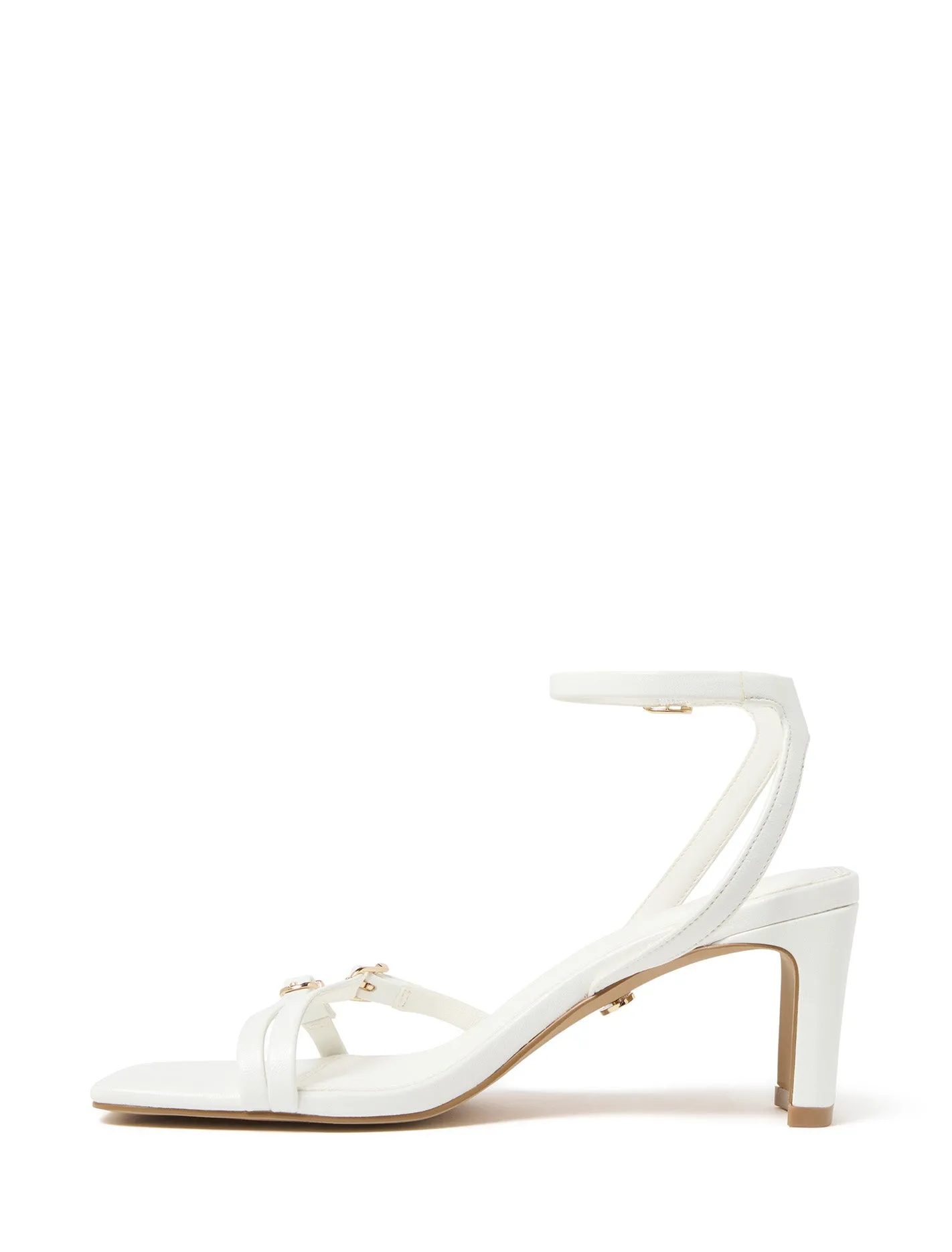 Ines Asymmetrical Strapping Detail Heel Sandal
