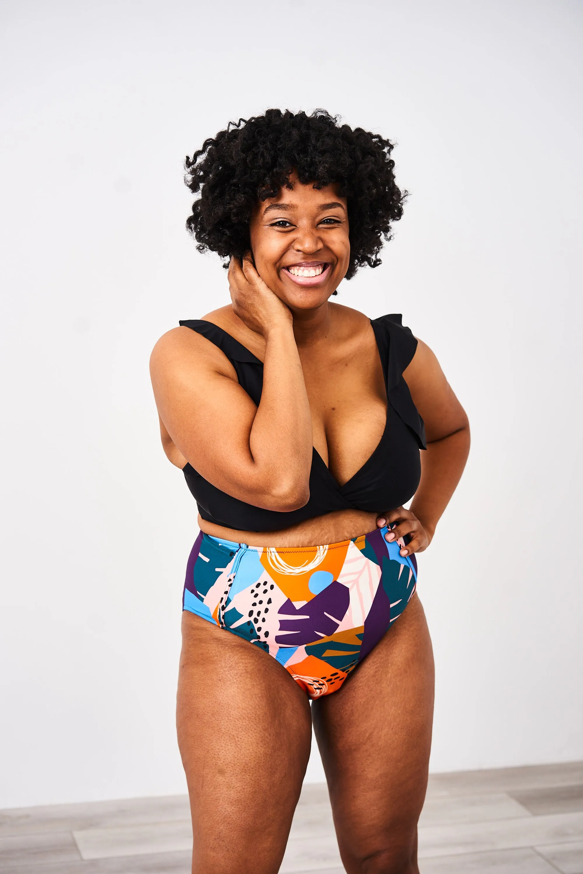 Latched Mama High Waisted Swim Bottoms with Pockets