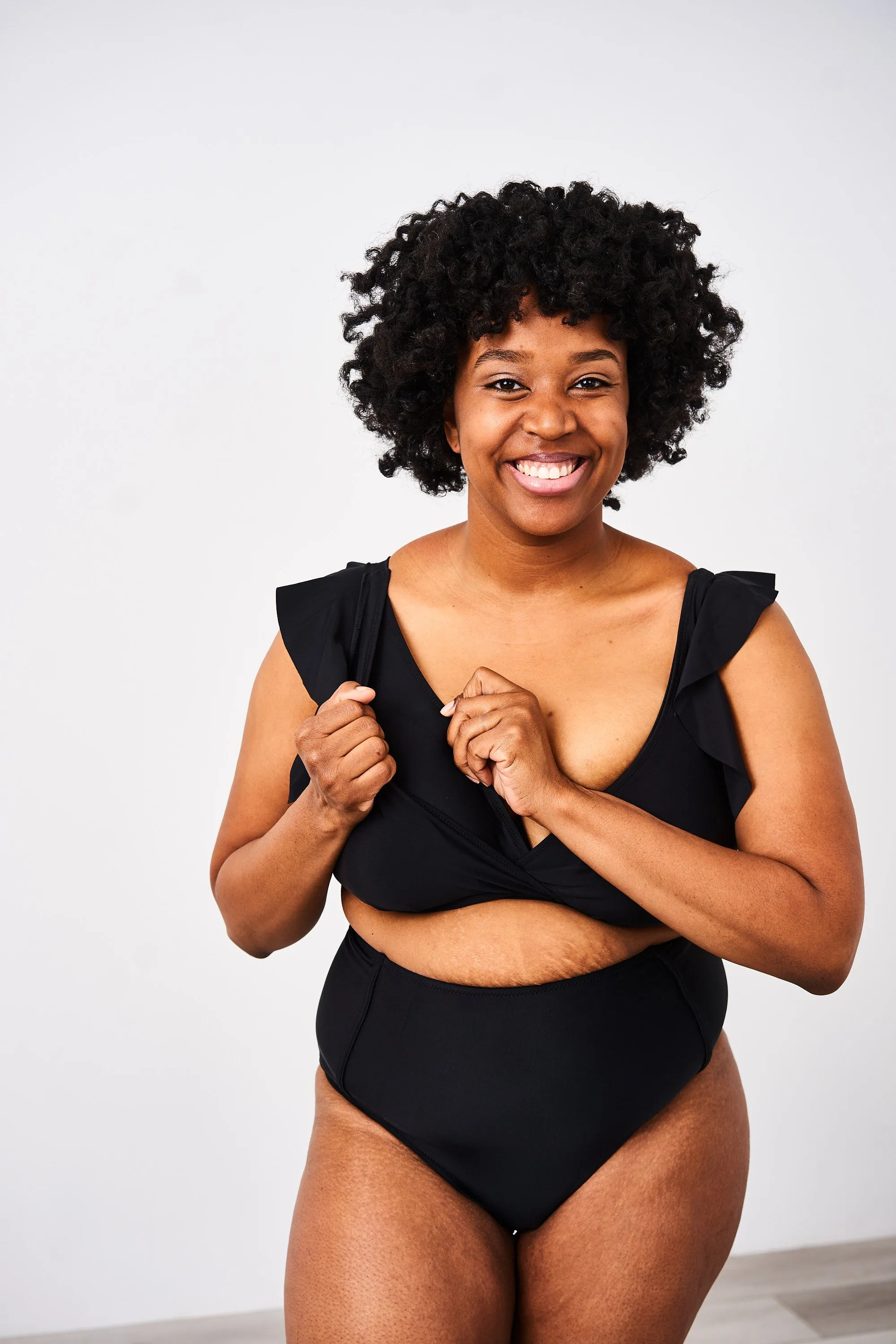Latched Mama High Waisted Swim Bottoms with Pockets