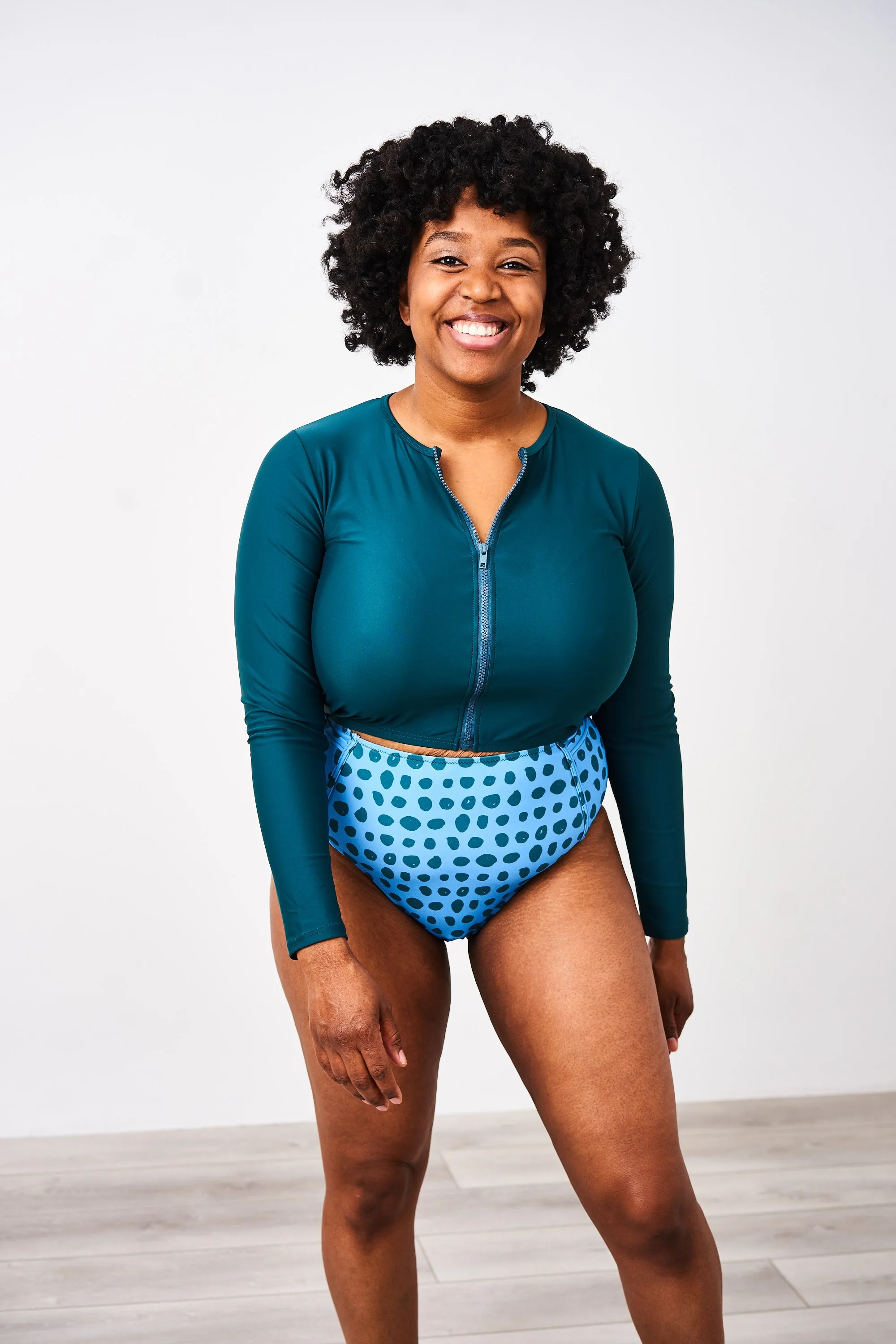 Latched Mama High Waisted Swim Bottoms with Pockets