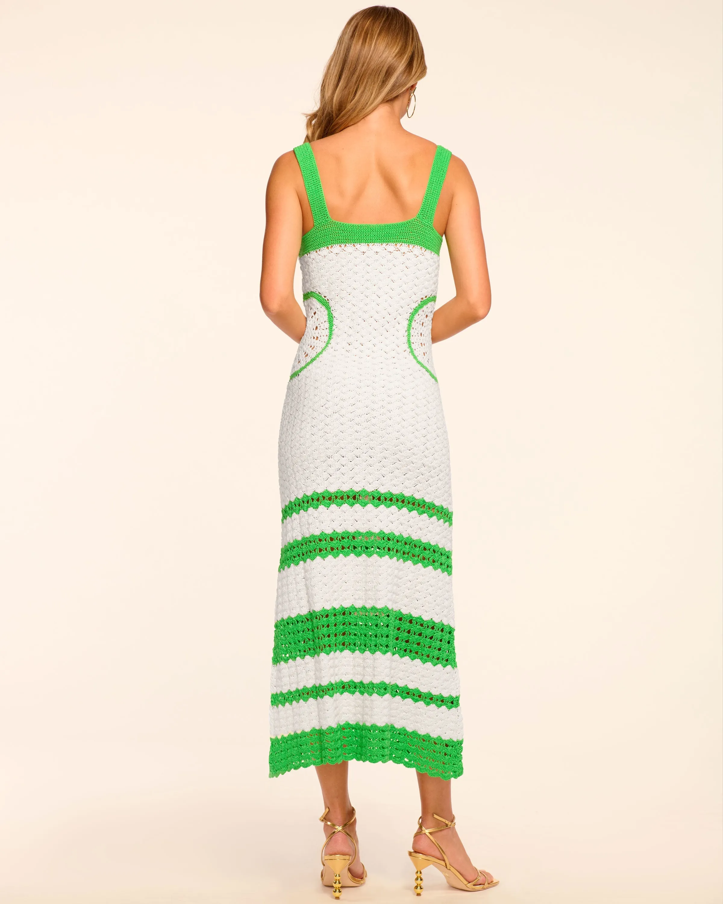 Lindsay Colorblock Crochet Maxi Dress