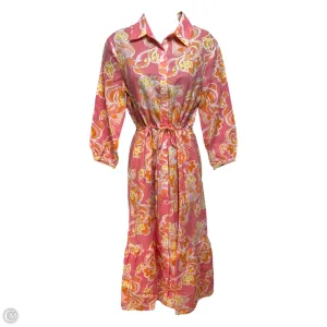 Linen Blend Dress Casual Midi By J Mclaughlin In Paisley Print, Size: S