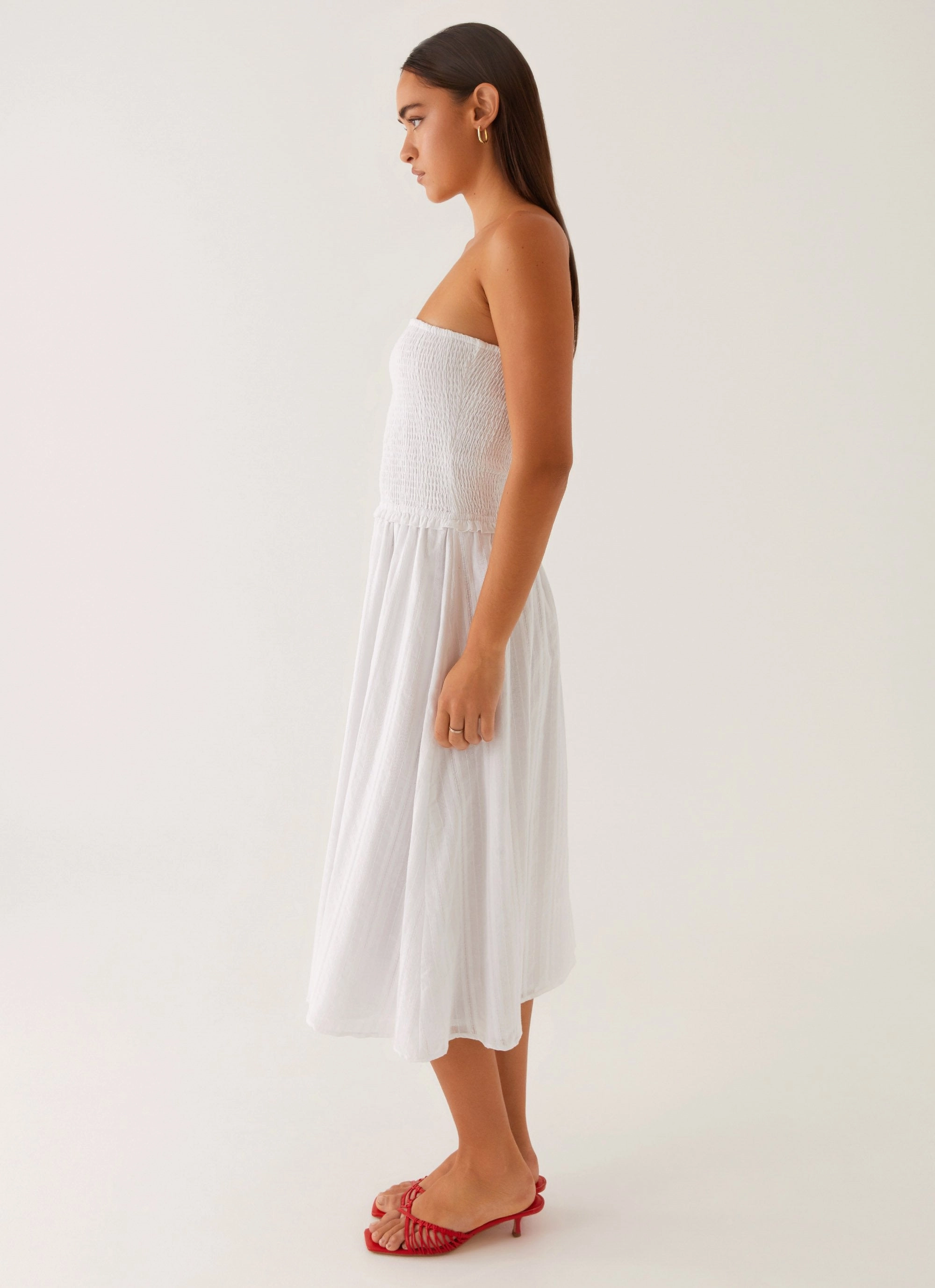 Lulie Shirres Midi Dress - Ivory