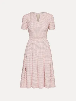 Lurex Check Tweed Dress