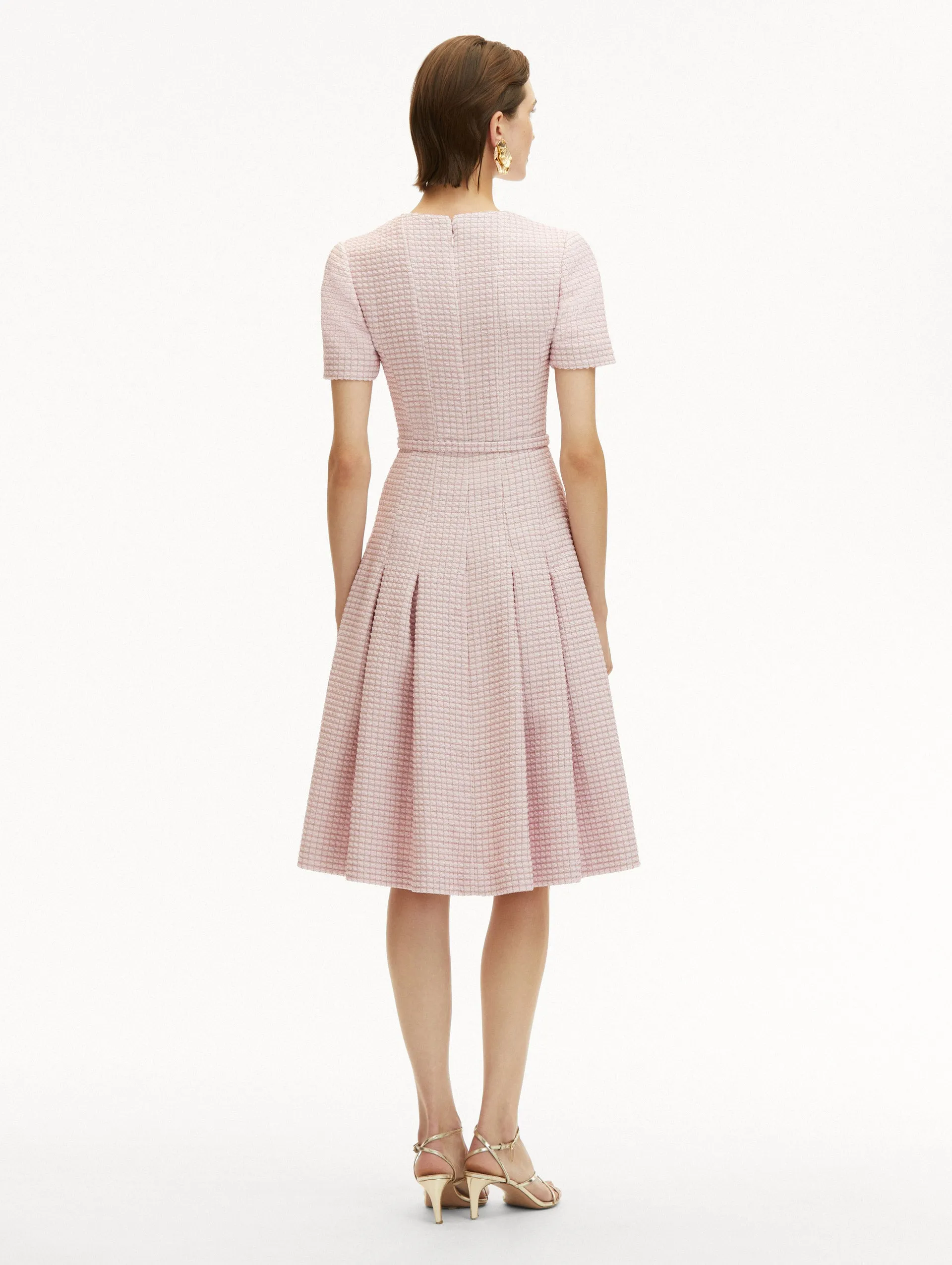 Lurex Check Tweed Dress