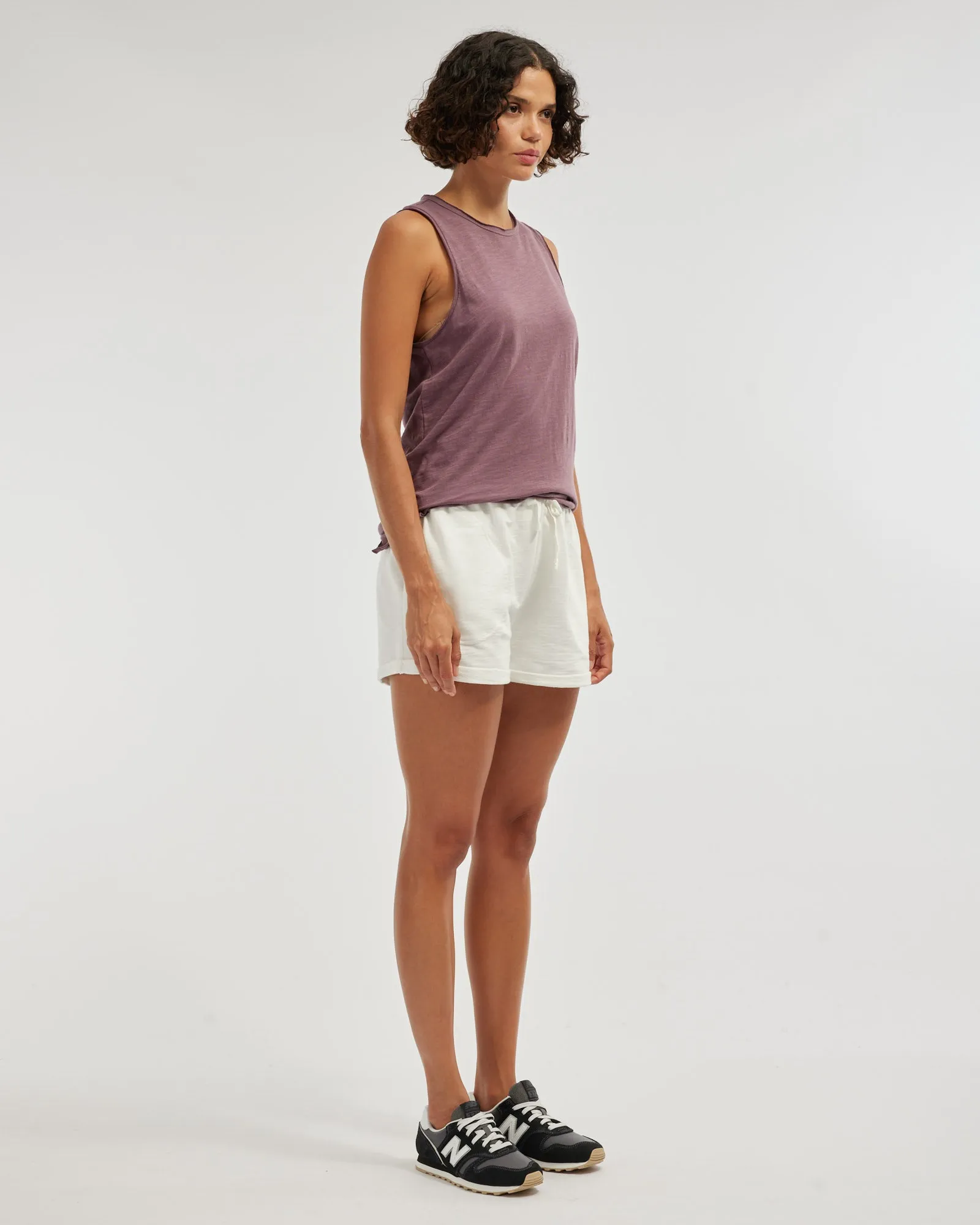 Miranda Raw Edge Tank - Plum