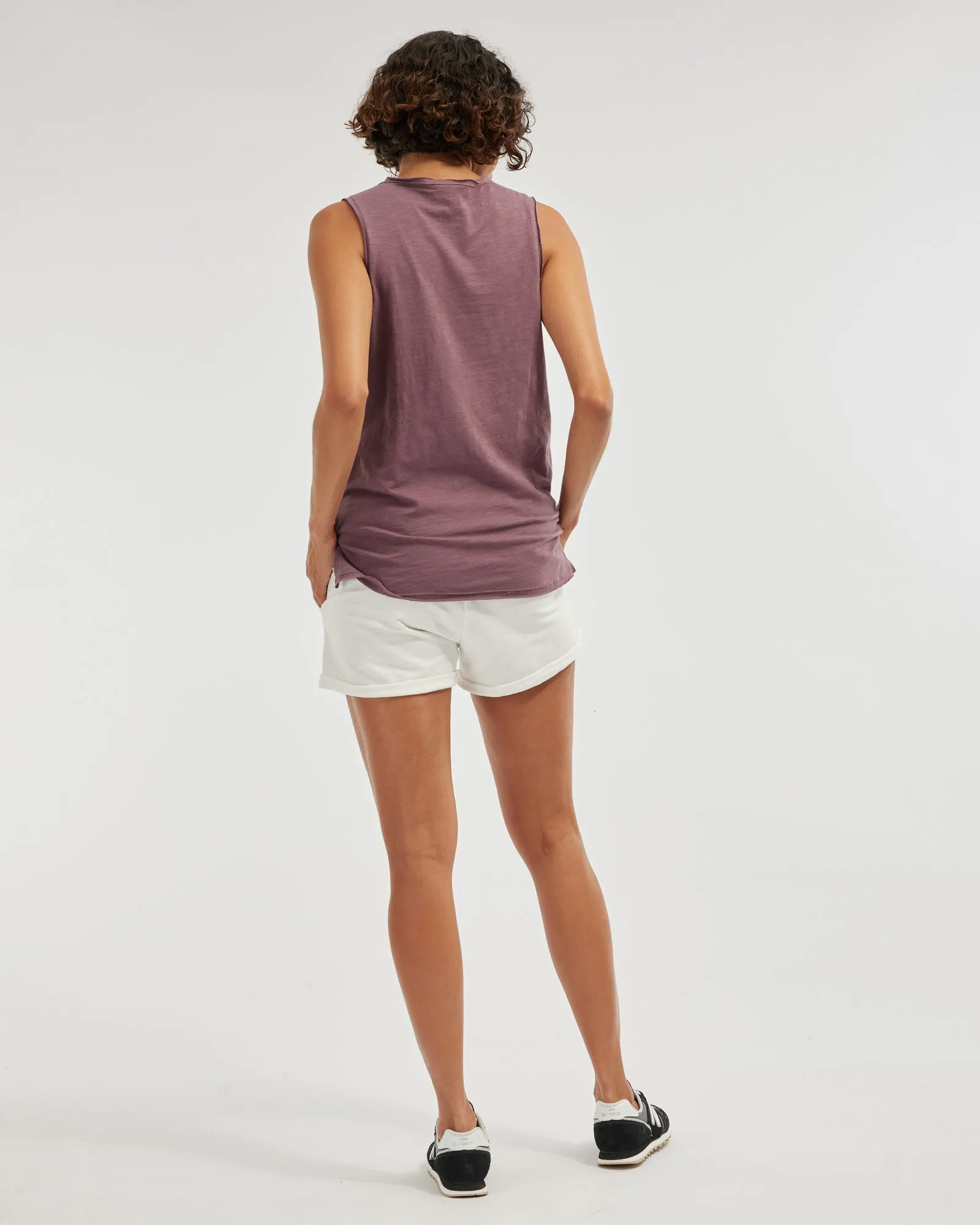 Miranda Raw Edge Tank - Plum