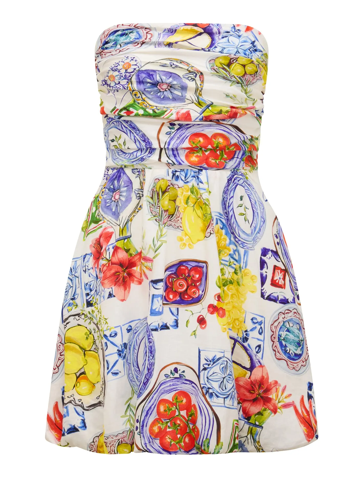 Phoebe Strapless Bubble Hem Mini Dress
