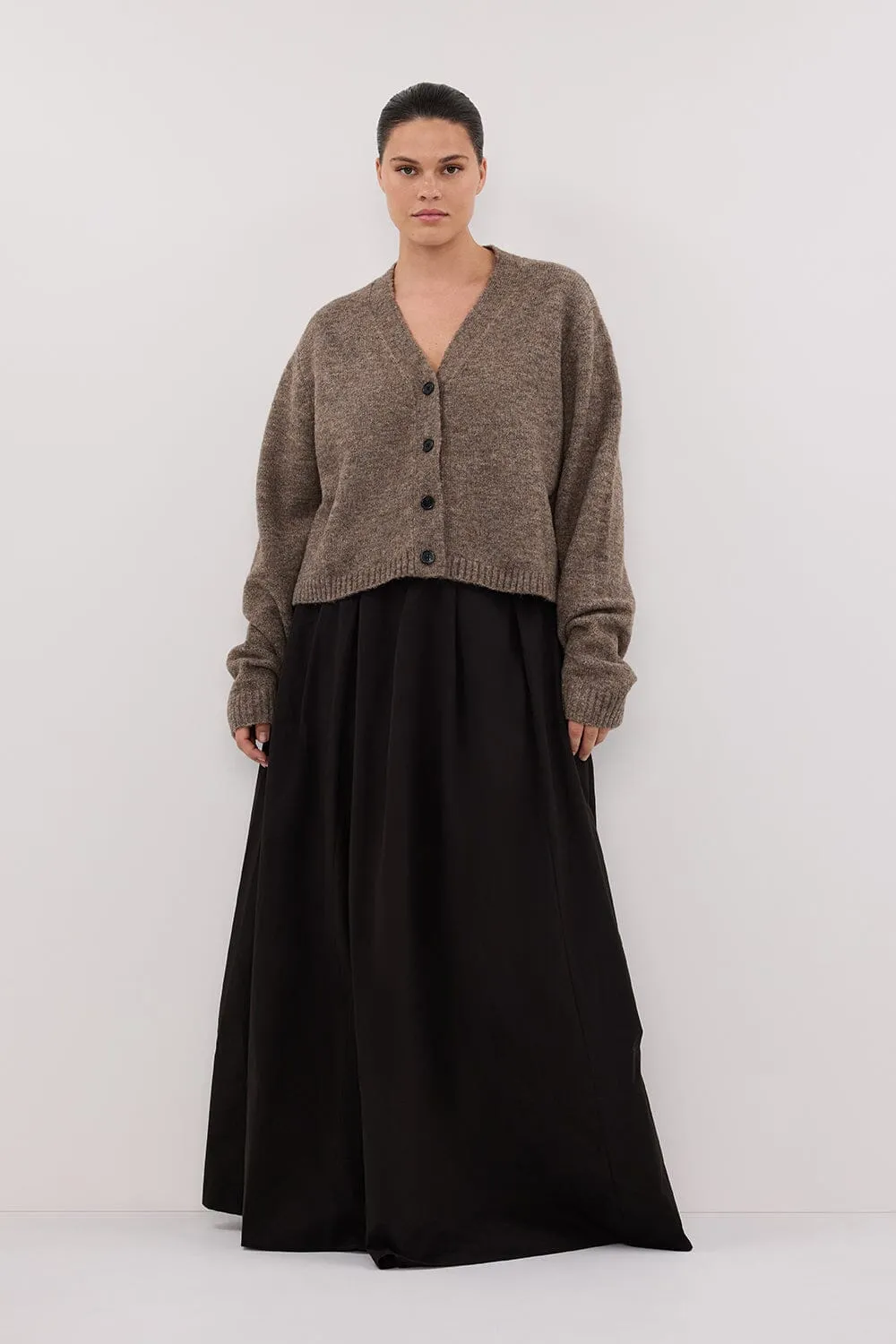 PIP CHOC MARLE KNIT CARDIGAN