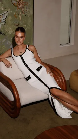 Rhi Maxi Dress - White/Black