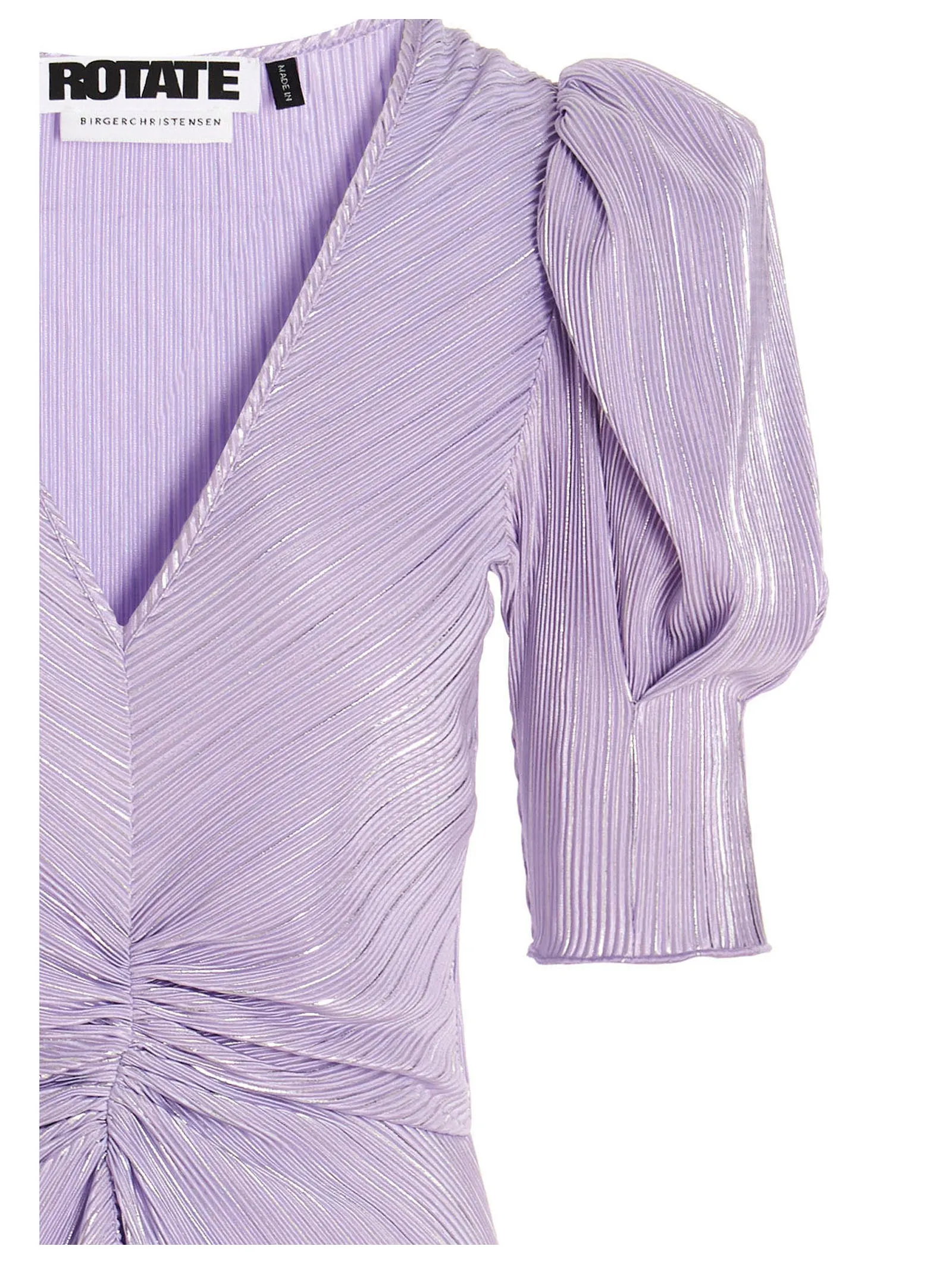 ROTATE V-Neck Ribbed Maxi Dress