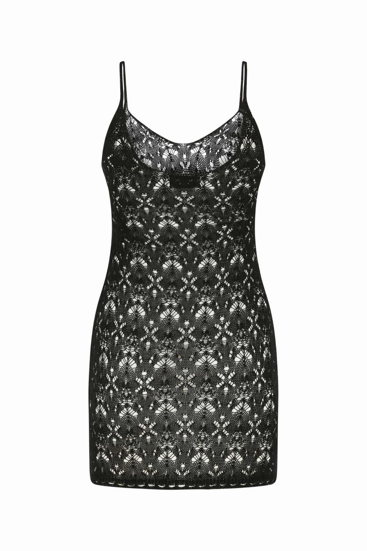 Saint Laurent Strapped Knitted Mini Dress