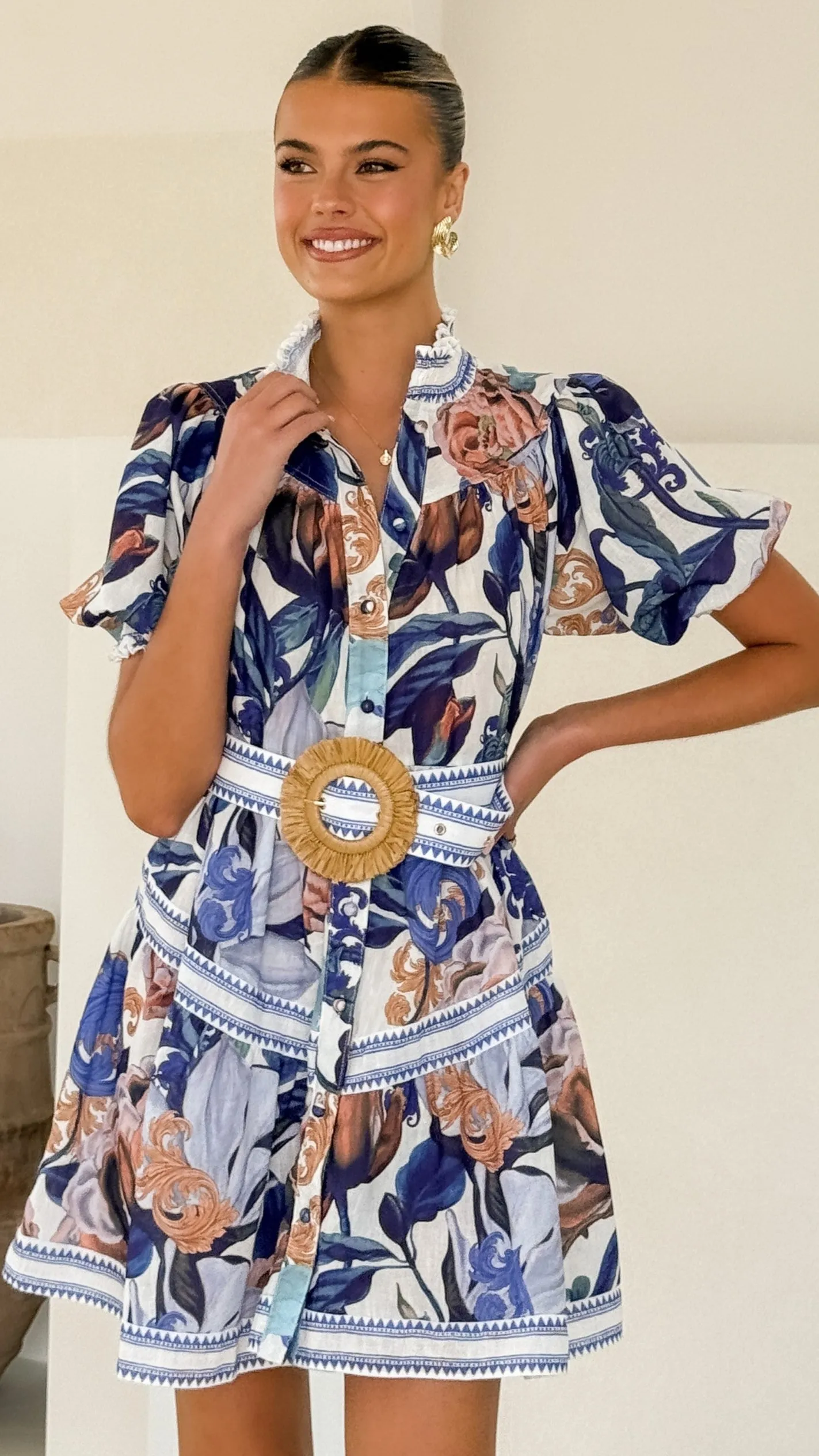Sander Mini Dress - Donatella Azure