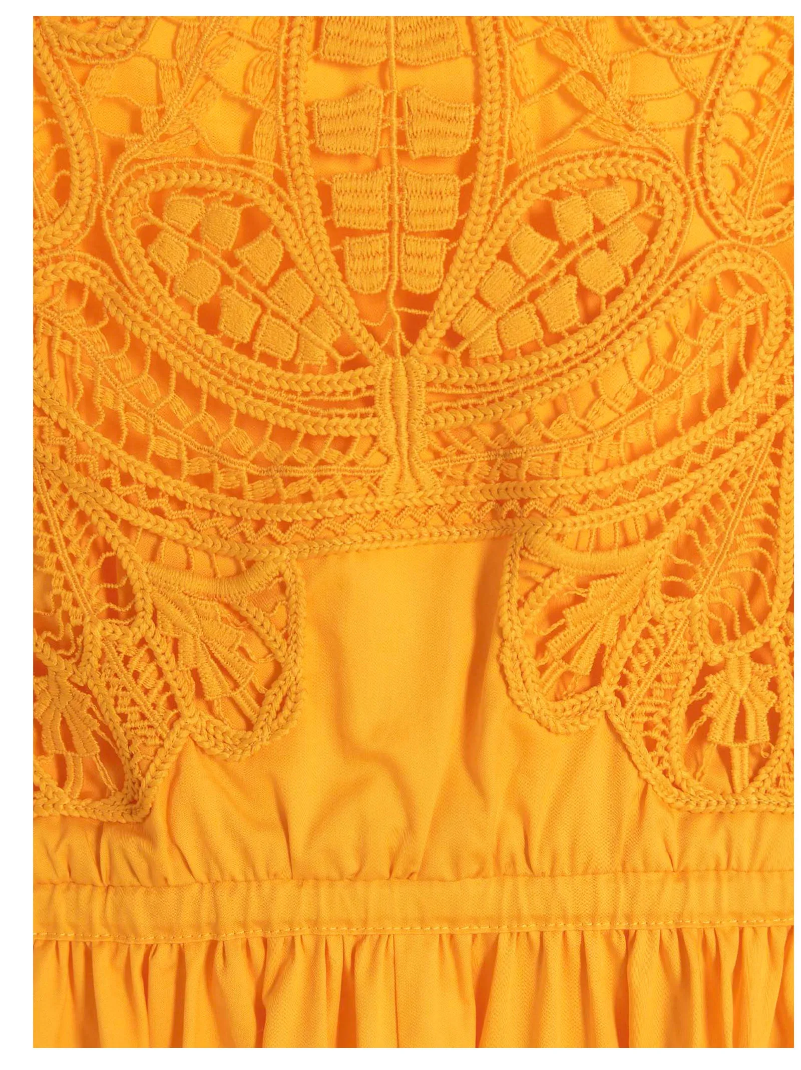 Self-Portrait Macramè Lace Midi Dress