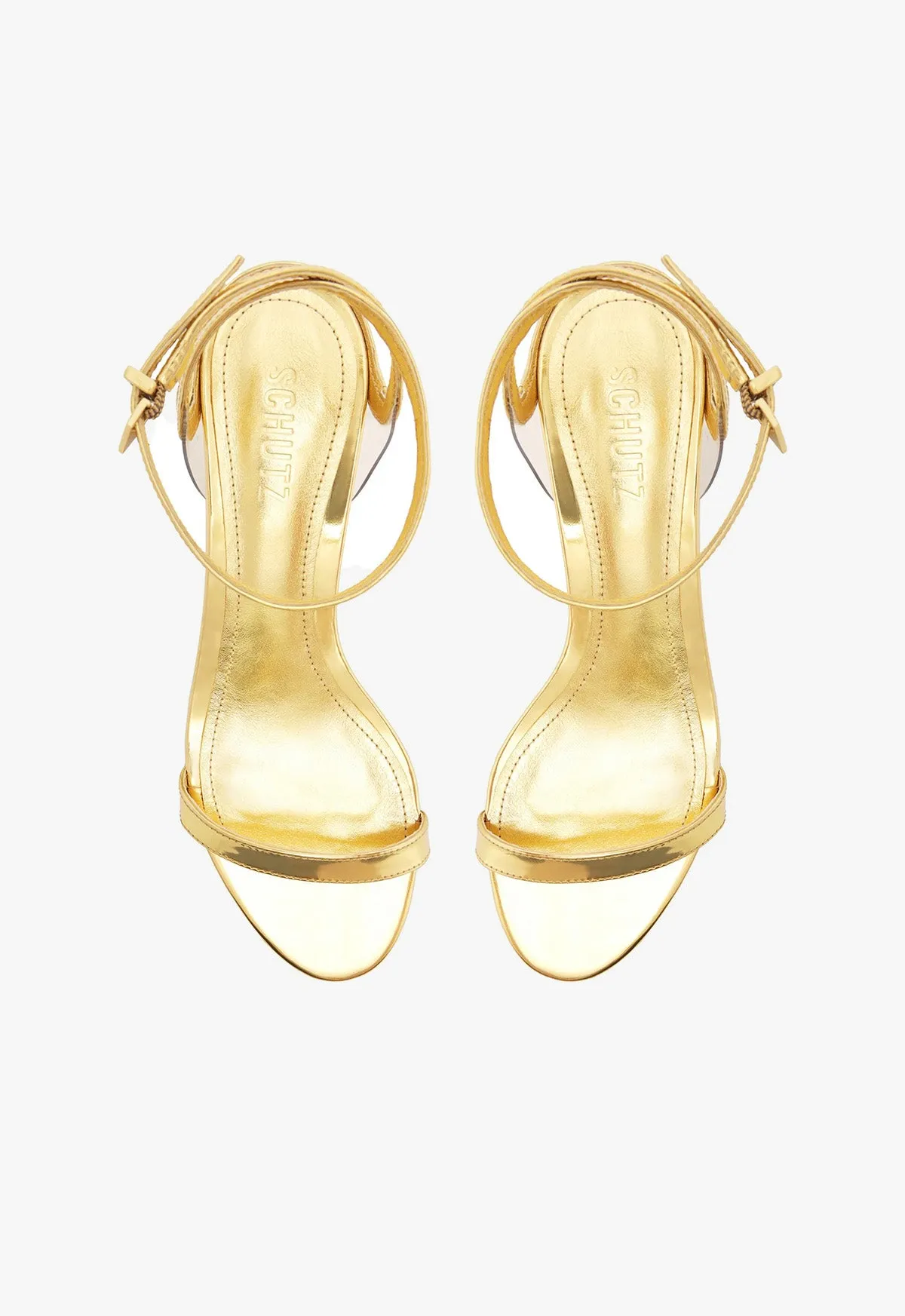 Skye Mid Block Specchio Leather Sandal