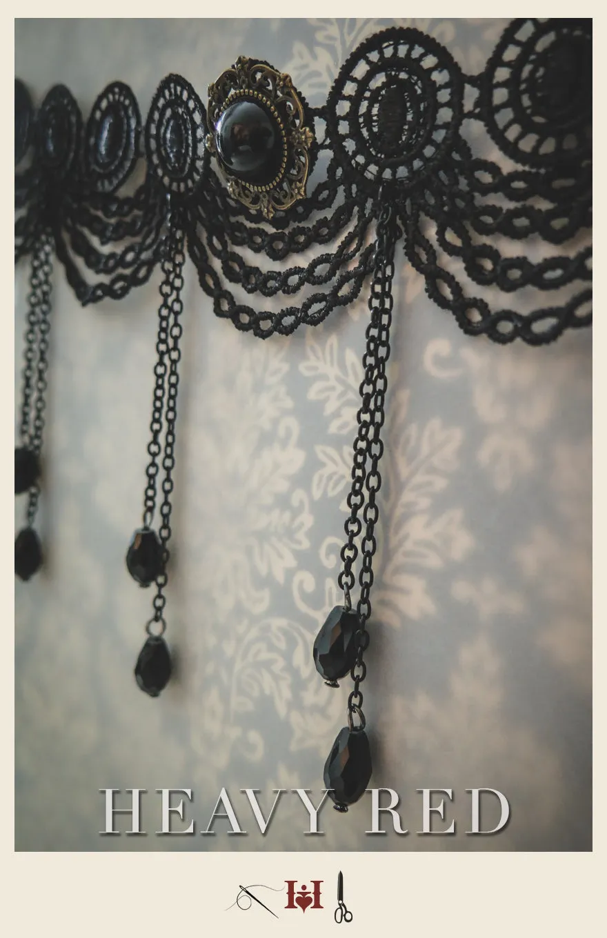 Soiree Tear Drop Lace Necklace