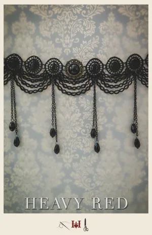Soiree Tear Drop Lace Necklace