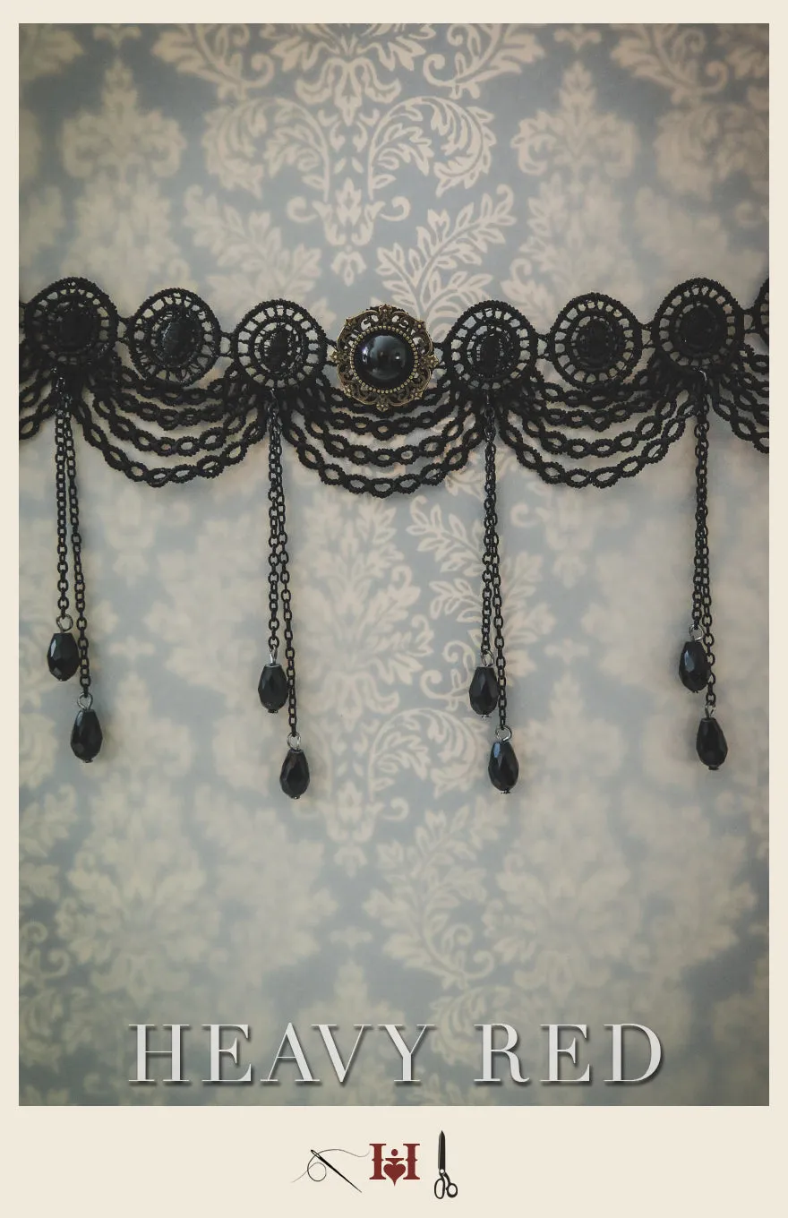 Soiree Tear Drop Lace Necklace