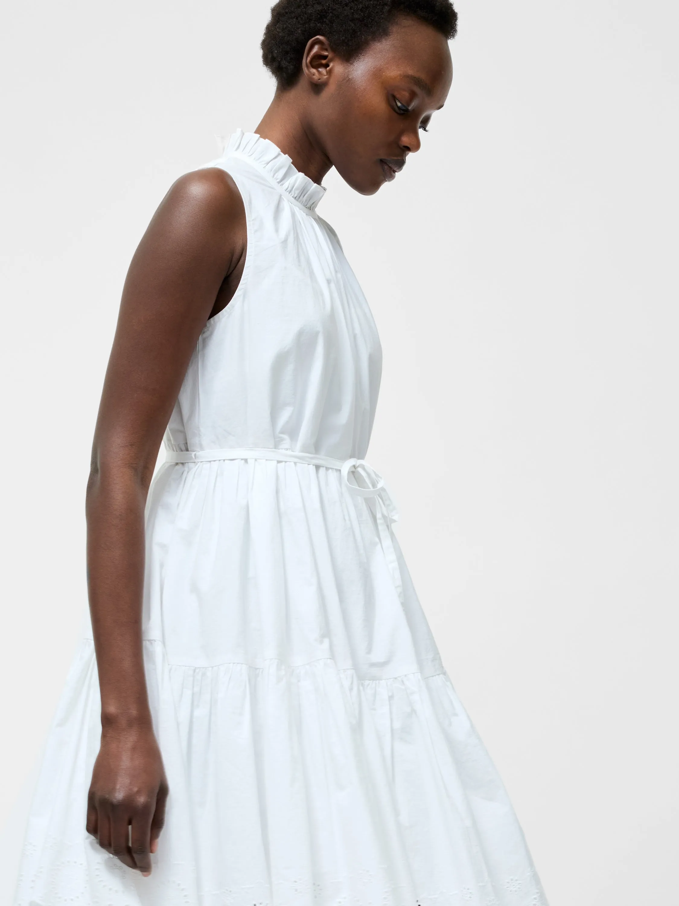 Tiered Broderie Mix Dress