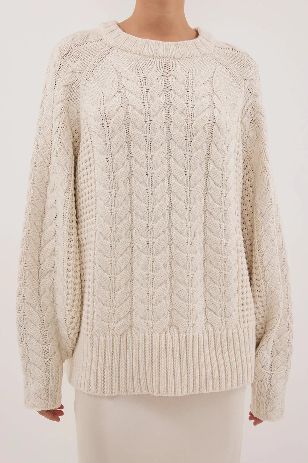 TOM CREAM CABLE LONGLINE JUMPER