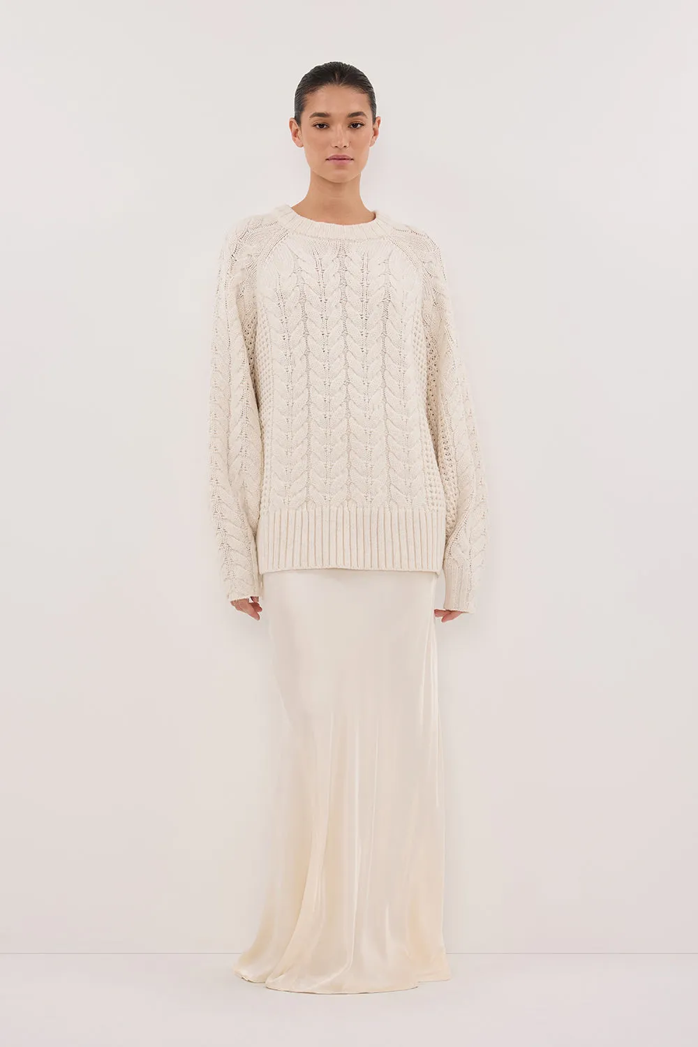 TOM CREAM CABLE LONGLINE JUMPER
