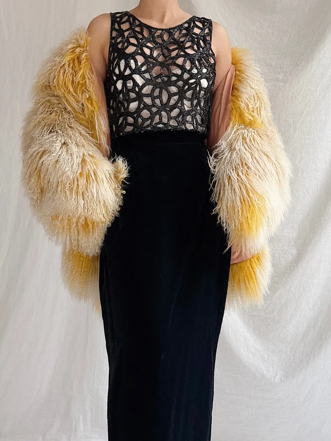 Vintage Mongolian Sheared Coat - M