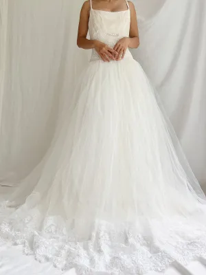 Vintage Monique Llhuilier Dropped Waist Gown - M