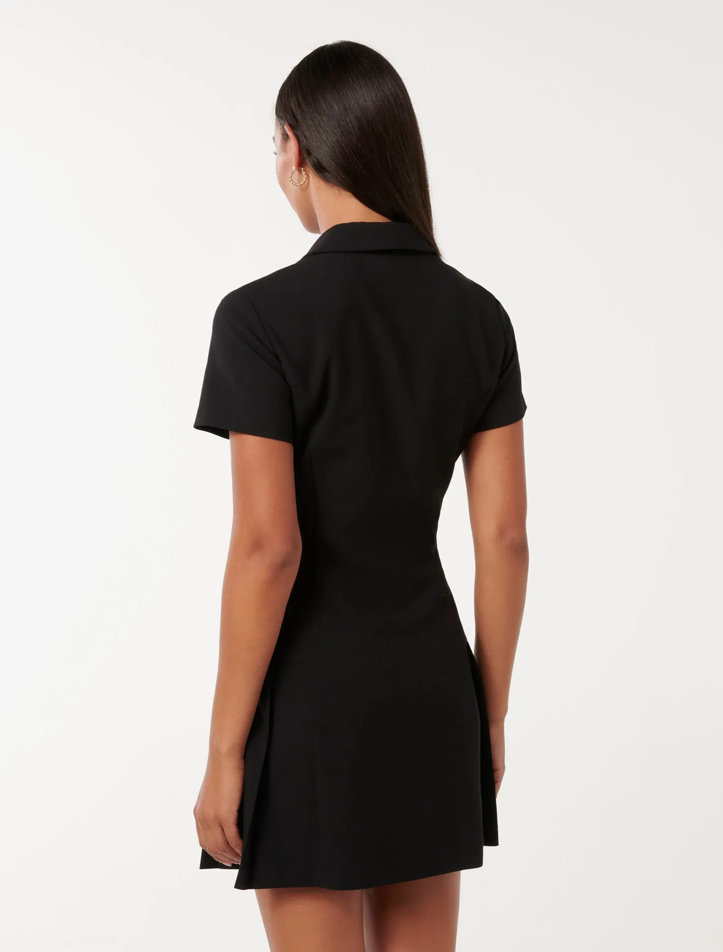 Winnie Pleated Button Down Mini Dress