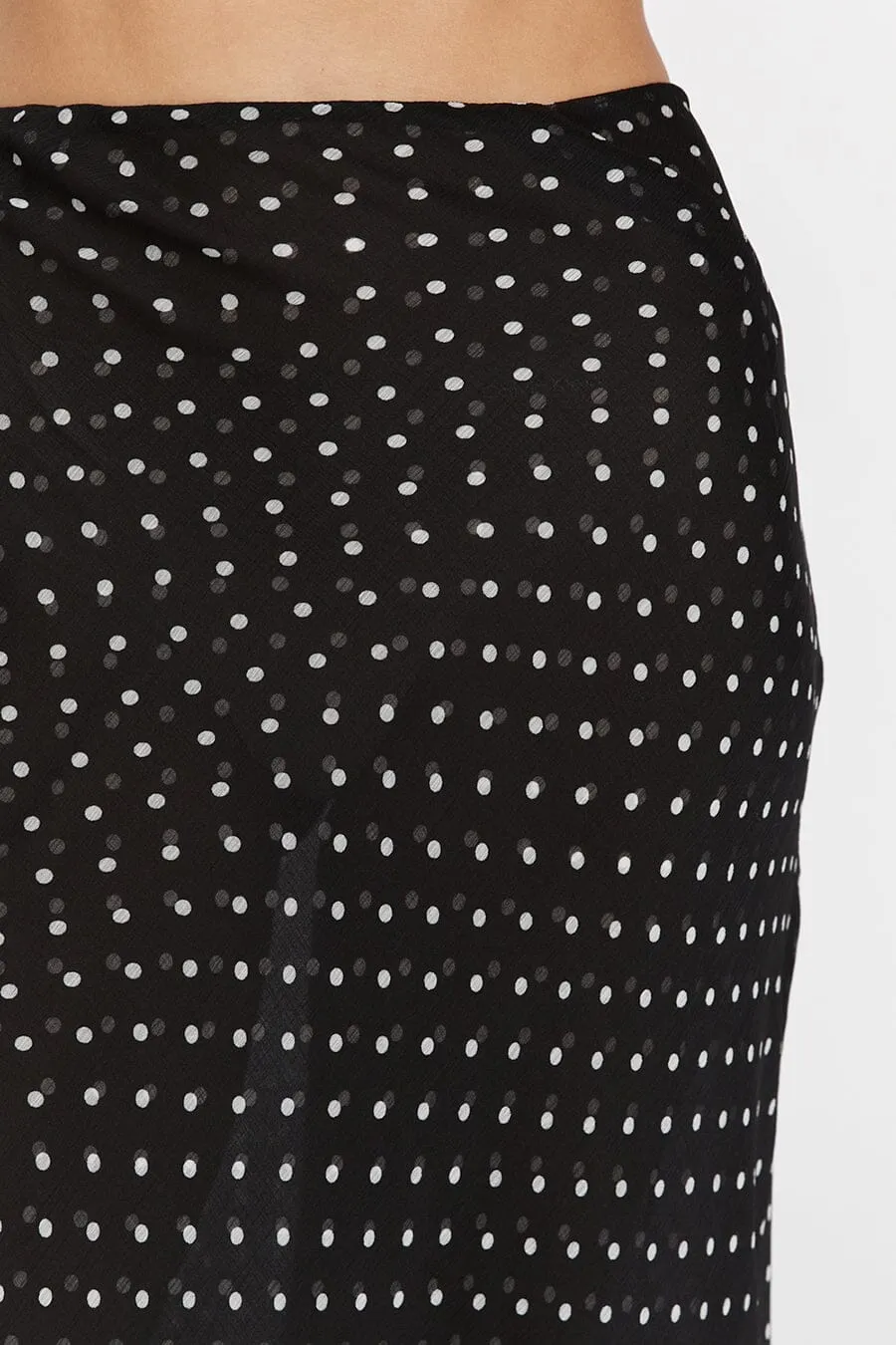 WINONA BLACK SPOT MIDI SKIRT